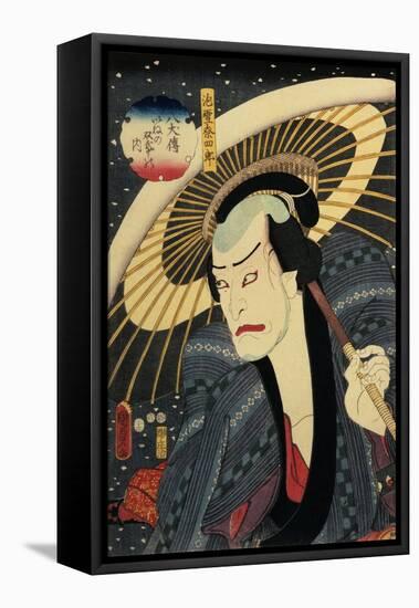 The Actor Ichikawa Danjuro VII (1791-1959)-Utagawa Kunisada-Framed Stretched Canvas