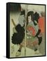 The Actor Ichikawa Danjuro VII as a Samurai Warrior-Utagawa Kunisada-Framed Stretched Canvas