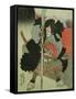 The Actor Ichikawa Danjuro VII as a Samurai Warrior-Utagawa Kunisada-Framed Stretched Canvas