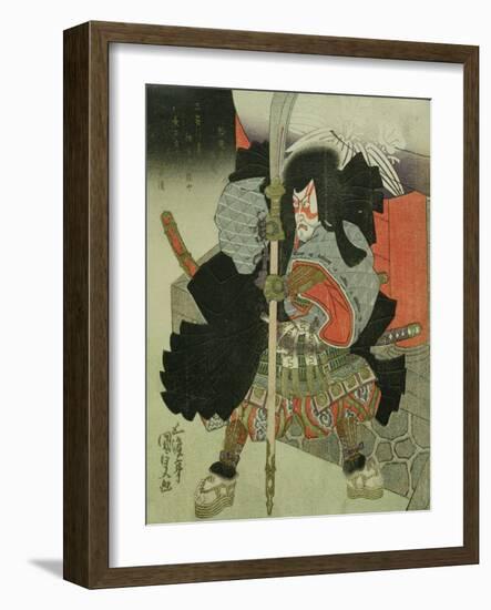 The Actor Ichikawa Danjuro VII as a Samurai Warrior-Utagawa Kunisada-Framed Giclee Print