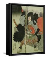 The Actor Ichikawa Danjuro VII as a Samurai Warrior-Utagawa Kunisada-Framed Stretched Canvas