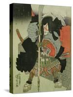 The Actor Ichikawa Danjuro VII as a Samurai Warrior-Utagawa Kunisada-Stretched Canvas