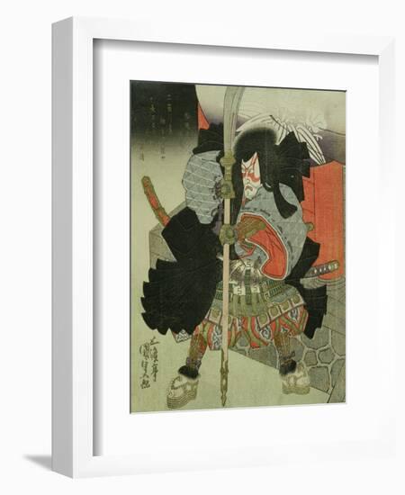 The Actor Ichikawa Danjuro VII as a Samurai Warrior-Utagawa Kunisada-Framed Giclee Print