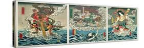 The Actor Ichikawa Ebizo V as the Deity Fudo Myoo Rescuing Ichikawa Danjuro VIII, c.1850-Utagawa Kunisada-Stretched Canvas