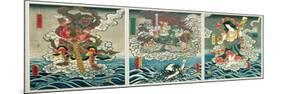 The Actor Ichikawa Ebizo V as the Deity Fudo Myoo Rescuing Ichikawa Danjuro VIII, c.1850-Utagawa Kunisada-Mounted Giclee Print