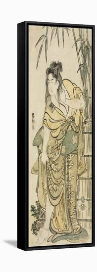 The Actor Ichikawa Komazo as a Woman with Dishevelled Hair, C.1791-Katsushika Hokusai-Framed Stretched Canvas