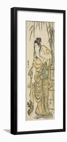 The Actor Ichikawa Komazo as a Woman with Dishevelled Hair, C.1791-Katsushika Hokusai-Framed Giclee Print