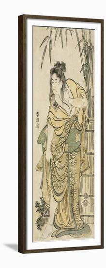 The Actor Ichikawa Komazo as a Woman with Dishevelled Hair, C.1791-Katsushika Hokusai-Framed Giclee Print