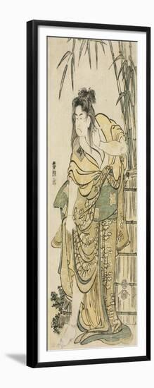 The Actor Ichikawa Komazo as a Woman with Dishevelled Hair, C.1791-Katsushika Hokusai-Framed Giclee Print