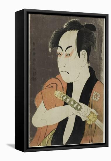 The Actor Ichikawa Omezo as the Manservant Ippei, 1794 (Colour Woodblock Print; Oban)-Toshusai Sharaku-Framed Stretched Canvas