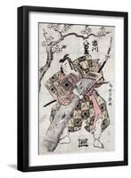 The Actor Ichikawa Yaozo, Japanese Wood-Cut Print-Lantern Press-Framed Art Print