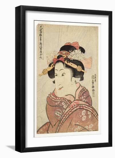 The Actor Iwai Hanshiro V as the Greengrocer's Daughter, Oshichi, C.1815-Utagawa Kunisada-Framed Giclee Print