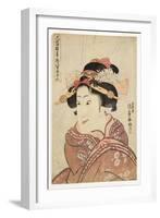 The Actor Iwai Hanshiro V as the Greengrocer's Daughter, Oshichi, C.1815-Utagawa Kunisada-Framed Giclee Print