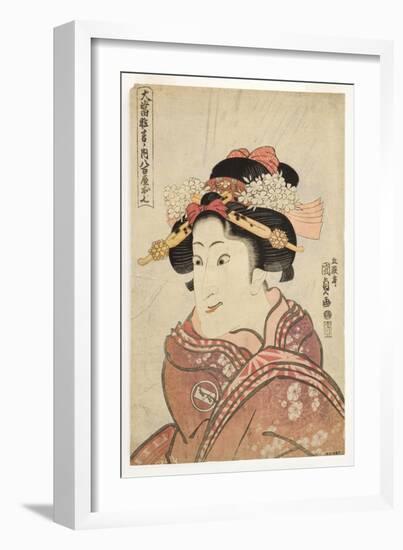 The Actor Iwai Hanshiro V as the Greengrocer's Daughter, Oshichi, C.1815-Utagawa Kunisada-Framed Giclee Print