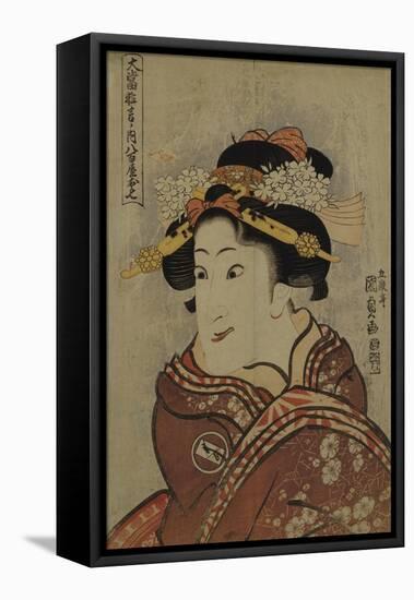 The Actor Iwai Hanshiro V as Yaoya Oshici, circa 1815-Utagawa Kunisada-Framed Stretched Canvas