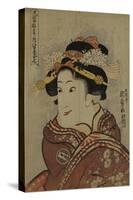 The Actor Iwai Hanshiro V as Yaoya Oshici, circa 1815-Utagawa Kunisada-Stretched Canvas