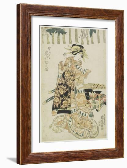 The Actor Iwai Matsunosuke as a Courtesan-Utagawa Kunisada-Framed Giclee Print