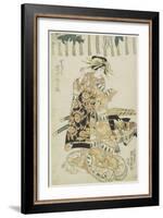 The Actor Iwai Matsunosuke as a Courtesan-Utagawa Kunisada-Framed Giclee Print