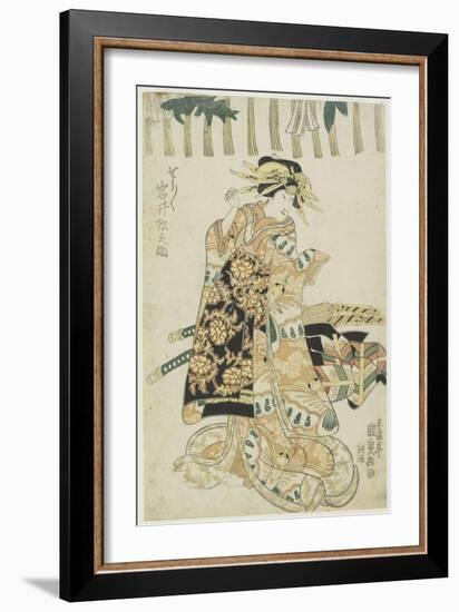 The Actor Iwai Matsunosuke as a Courtesan-Utagawa Kunisada-Framed Giclee Print