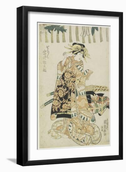 The Actor Iwai Matsunosuke as a Courtesan-Utagawa Kunisada-Framed Giclee Print