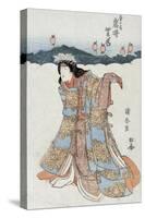 The Actor Iwai Shijaku in the Role of Kikunomae, Japanese Wood-Cut Print-Lantern Press-Stretched Canvas