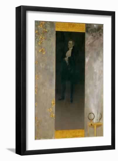 The actor Josef Lewinsky as Carlos in Goethe's " Clavigo" (1895).-Gustav Klimt-Framed Giclee Print