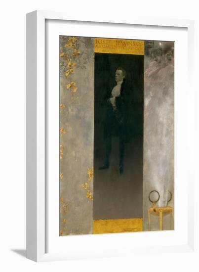 The actor Josef Lewinsky as Carlos in Goethe's " Clavigo" (1895).-Gustav Klimt-Framed Giclee Print