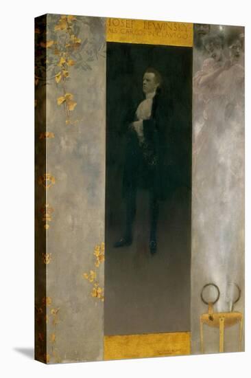 The Actor Josef Lewinsky as Carlos in Goethe's Clavigo (1895)-Gustav Klimt-Stretched Canvas