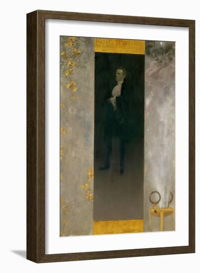 The Actor Josef Lewinsky as Carlos in Goethe's Clavigo (1895)-Gustav Klimt-Framed Giclee Print