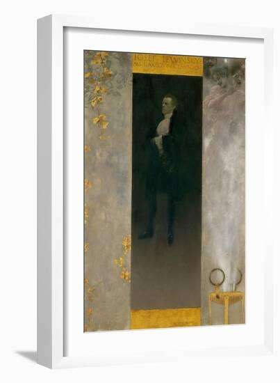 The Actor Josef Lewinsky as Carlos in Goethe's Clavigo (1895)-Gustav Klimt-Framed Giclee Print