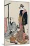 The Actor Matsumoto Koshiro IV Seated Holding a Pipe by a Brazier-Torii Kiyonaga-Mounted Giclee Print