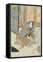 The Actor Nakamura Shikan as Magohachi of Takenozuka-Utagawa Toyokuni-Framed Stretched Canvas