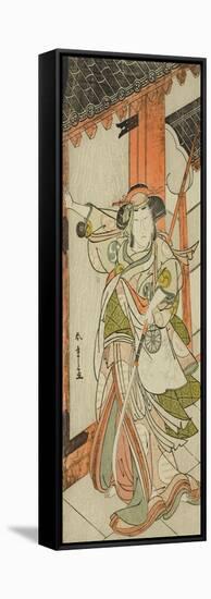 The Actor Nakamura Tomijuro I as Hangaku Gozen, Performed at the Nakamura Theater, C.1777-Katsukawa Shunsho-Framed Stretched Canvas