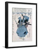 The Actor Onoe Kikugoro III in the Role of Oboshi Yuranosuke-Utagawa Toyokuni-Framed Giclee Print