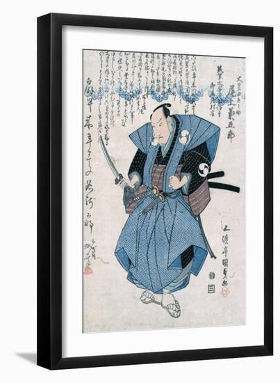 The Actor Onoe Kikugoro III in the Role of Oboshi Yuranosuke-Utagawa Toyokuni-Framed Giclee Print