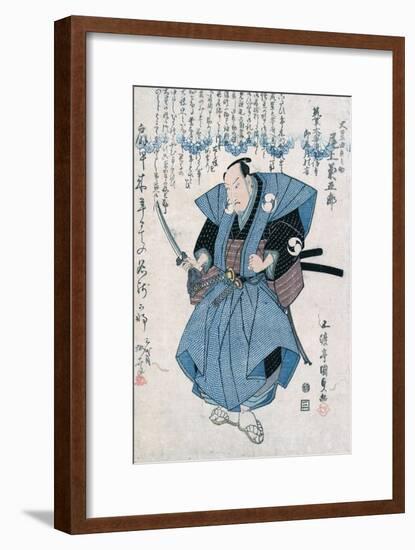The Actor Onoe Kikugoro III in the Role of Oboshi Yuranosuke-Utagawa Toyokuni-Framed Giclee Print