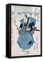 The Actor Onoe Kikugoro III in the Role of Oboshi Yuranosuke-Utagawa Toyokuni-Framed Stretched Canvas