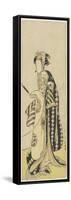 The Actor Onoe Matsusuke in a Female Role, 1760-1780-Katsukawa Shunsho-Framed Stretched Canvas