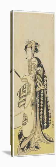 The Actor Onoe Matsusuke in a Female Role, 1760-1780-Katsukawa Shunsho-Stretched Canvas