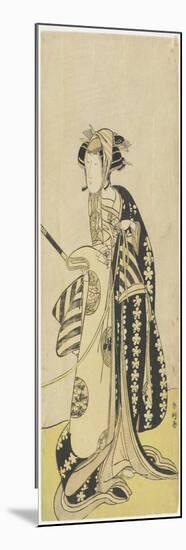 The Actor Onoe Matsusuke in a Female Role, 1760-1780-Katsukawa Shunsho-Mounted Giclee Print