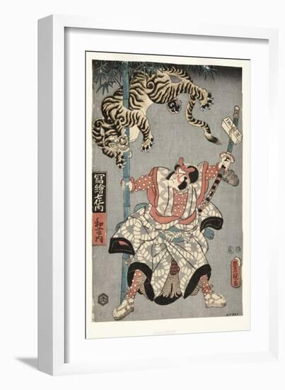 The Actor Onoe Waichi II as Watonai, 1857-Utagawa Kunisada-Framed Giclee Print