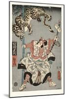 The Actor Onoe Waichi II as Watonai, 1857-Utagawa Kunisada-Mounted Giclee Print