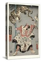 The Actor Onoe Waichi II as Watonai, 1857-Utagawa Kunisada-Stretched Canvas