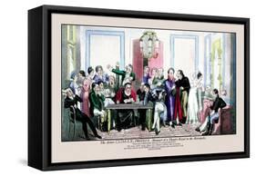 The Actor's Climax: Proteus as Manager of a Theatre Royal in the Metropolis-Pierce Egan-Framed Stretched Canvas