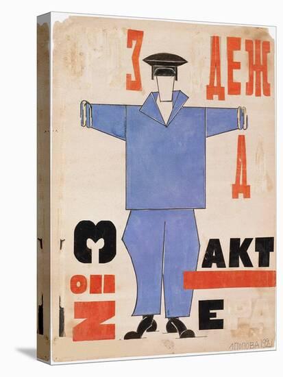 The Actor's Professional Garments, No 3. Costume Design for 'The Magnanimous Cuckold' by Vsevolod E-Lyubov Sergeevna Popova-Stretched Canvas