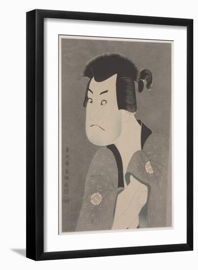 The Actor Sakata Hangoro II as Fujikawa Mizuemon in the Play Hanaayama Bunroku Soga, Miyaki Theatre-Toshusai Sharaku-Framed Giclee Print