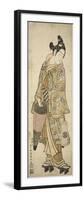 The Actor Sanogawa Ichimatsu I as a young man holding an umbrella and a lantern, c.1748-Ishikawa Toyonobu-Framed Premium Giclee Print