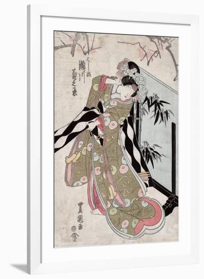 The Actor Segawa Kikunojo as Hashihime, Japanese Wood-Cut Print-Lantern Press-Framed Art Print