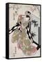 The Actor Segawa Kikunojo as Hashihime, Japanese Wood-Cut Print-Lantern Press-Framed Stretched Canvas