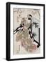 The Actor Segawa Kikunojo as Hashihime, Japanese Wood-Cut Print-Lantern Press-Framed Art Print